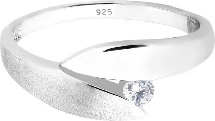 Image du produit Elli Solitär Wickeloptik Zirkonia Kristall (54, Argent 925)
