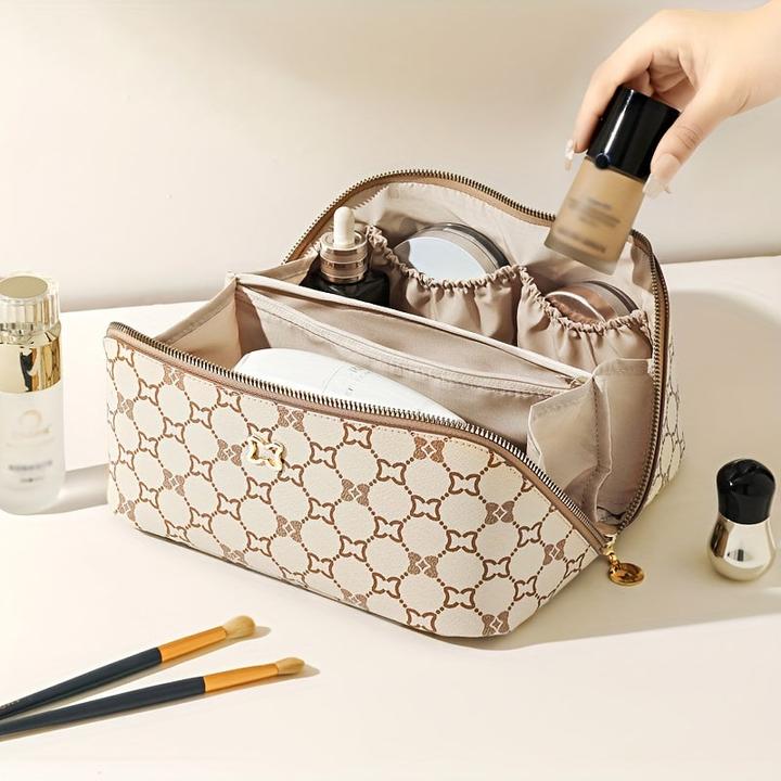 Image du produit Only-Bags.Store Trousse de maquillage de voyage à compartiments multiples, pochette de rangement portable et