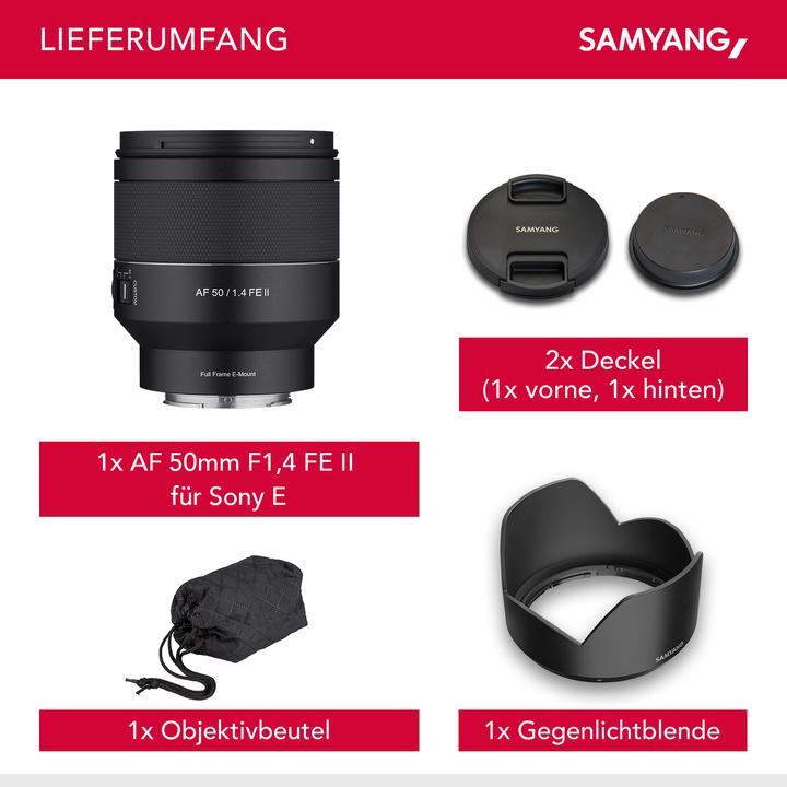 Produktbild Samyang AF 50mm f/1.4 Mark II, Sony E (Sony E, Vollformat)