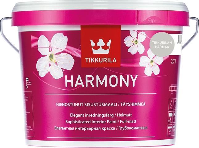 Actual product image Tikkurila Paint Acrylic Harmony 2,7l Satin Matt (Satin matt)