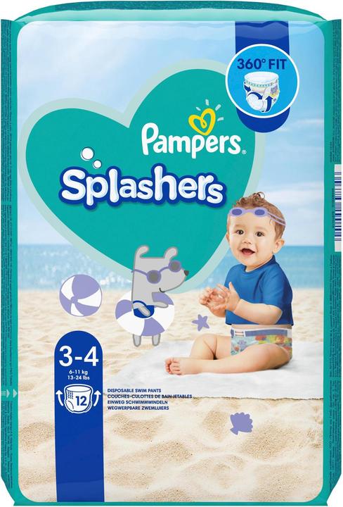 Immagine prodotto Pampers Splashers (Dimensione 3, Dimensione 4, Pacco trasportabile, 12 Pezzo/i)