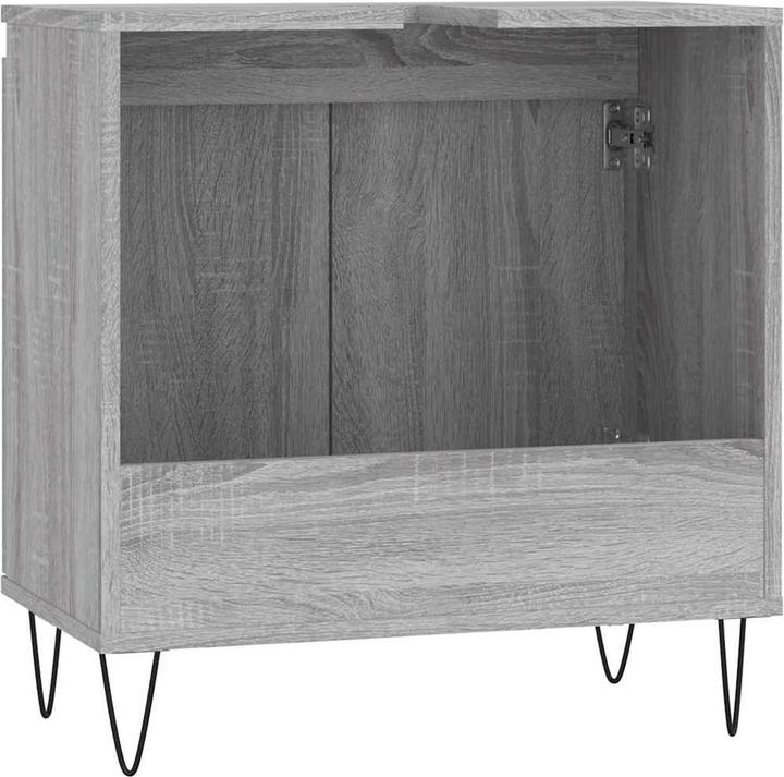Image du produit VidaXL Badschrank Grau Sonoma 58x33x60 cm Holzwerkstoff, Farbe (58 x 33 x 60 cm)