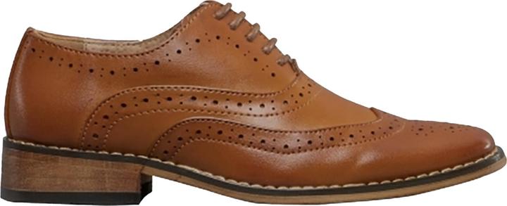 Image du produit Universal Textiles Chaussures à lacets pour garçons avec bouts papillon et décorations perforées (38)