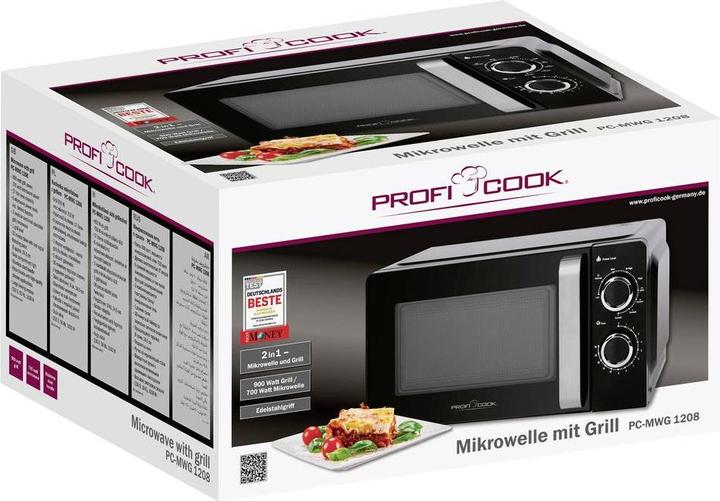 Produktbild Bomann PC-MWG 1208 Arbeitsplatte Grill-Mikrowelle, Edelstahl (17 l)