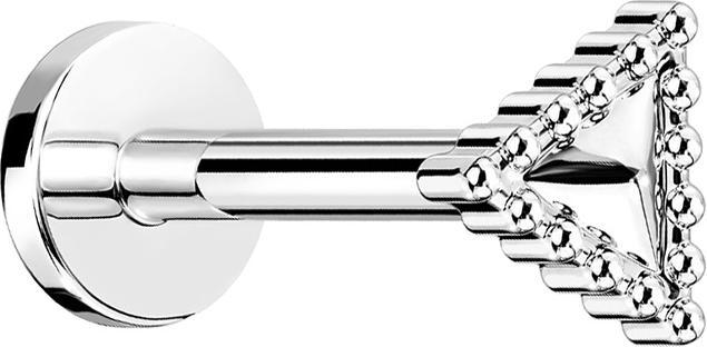 Produktbild Star Piercing Micro Labret Innengewinde silber Dreieck mit Kugelrand (Messing, Chirurgenstahl 316L)