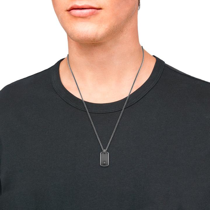 Produktbild S.Oliver Halsschmuck für Herren, Edelstahl | Kompass (Edelstahl, 55 cm)