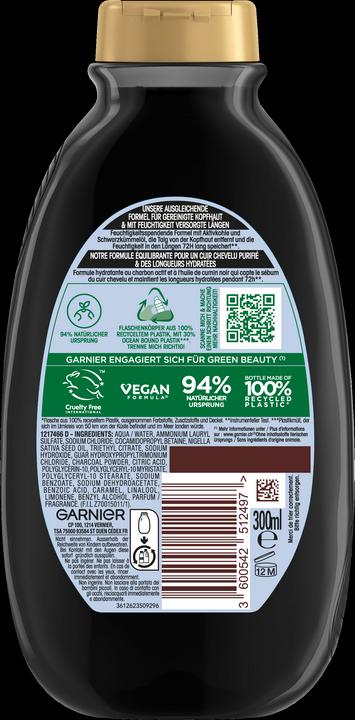 Produktbild Garnier Ultra Doux Magnetic Charcoal (300 ml, Flüssiges Shampoo)