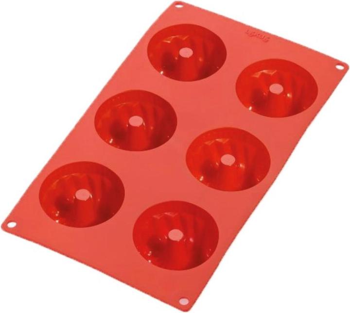 Image du produit Lékué Backform 6er Gugelhopf rot, Ø7 cm h: 3.5 cm, Geschenkbox (7 cm)