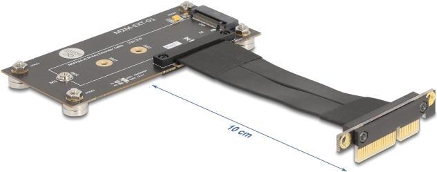 Produktbild Delock Adapter PCIe 3.0 x4 Stecker 90° gewinkelt zu M.2 Key