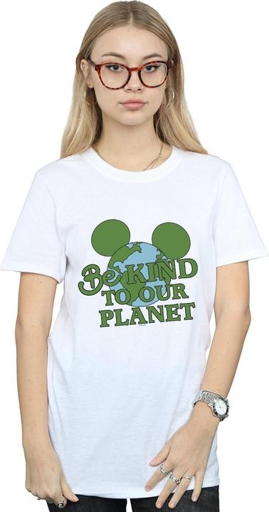 Actual product image Disney Womens/Ladies Mickey Mouse Be Kind Cotton Boyfriend T-Shirt (XL)
