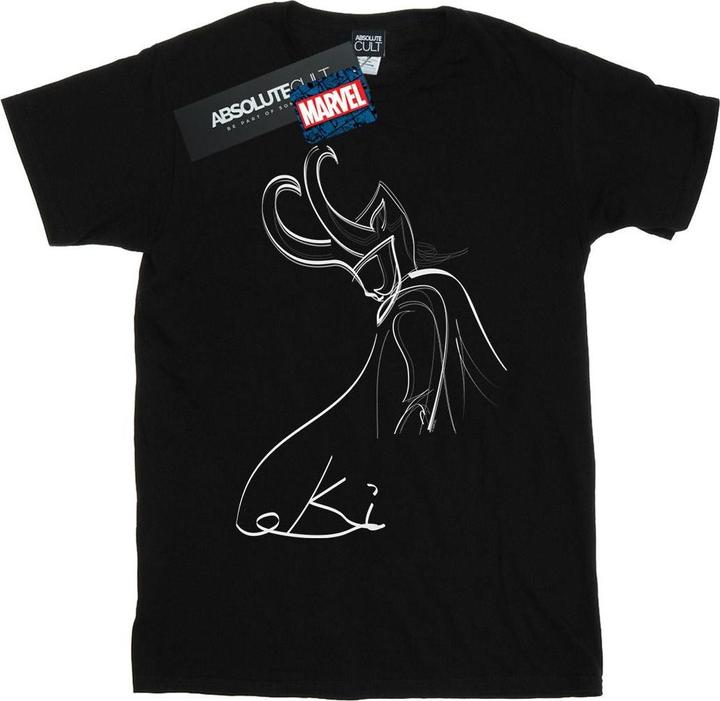 Actual product image Womens/Ladies Loki Lines Cotton Boyfriend T-Shirt (XXL)
