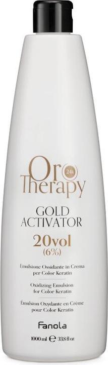 Actual product image Fanola Oro Therapy Gold Activator - Oxidising Emulsion Cream for Color Keratin 20vol 6% 1000ml