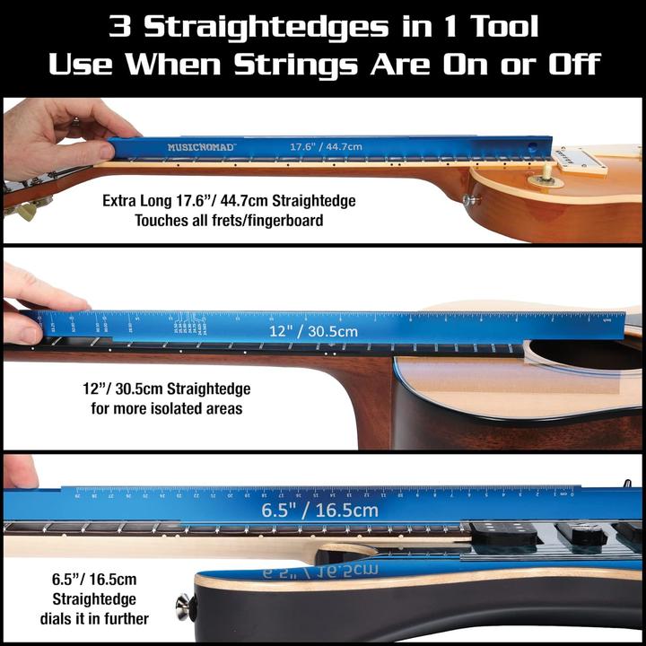Image du produit MusicNomad Tri-Beam Straight Edge & Gitarrenlineal-Set