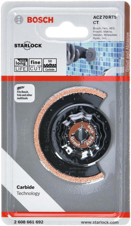 Image du produit Bosch Zubehör Lame de scie segment à coupe étroite Carbide-RIFF ACZ 70 RT5, 70 mm, lot de 1