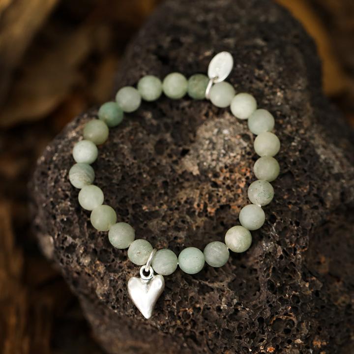Image du produit Andreani Bracelet avec pendentif coeur en cuprite véritable (8 cm)
