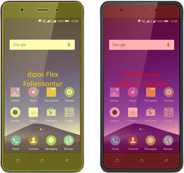 Produktbild Dipos Displayschutzfolie Full-Cover 3D (2 Stück, Mobistel Cynus F10)