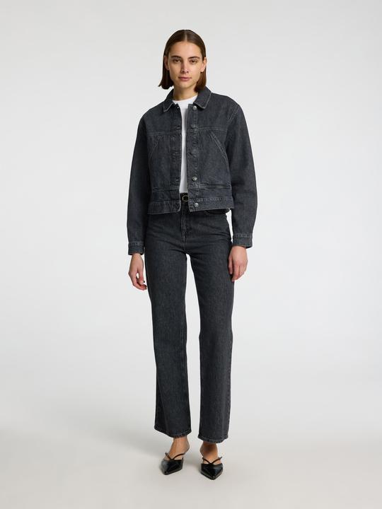 Immagine prodotto Selected Femme Giacca di jeans nera sbiadita (38)