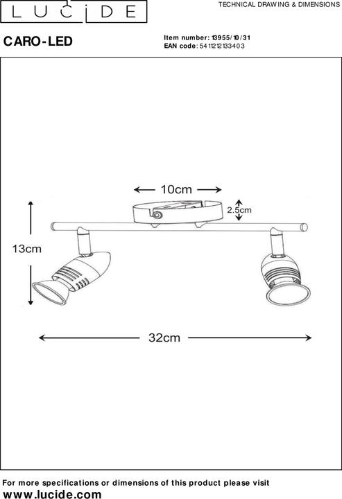 Produktbild Lucide Carpo (350 lm, GU10)