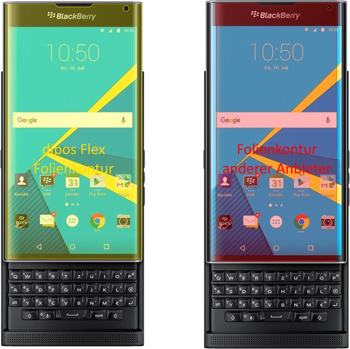 Actual product image Dipos Screen Protector Full-Cover 3D (2 Piece, Blackberry Priv)