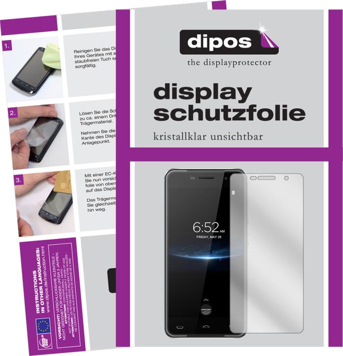 Actual product image Dipos Screen Protector Crystalclear (6 Piece, Homtom HT37 Pro)