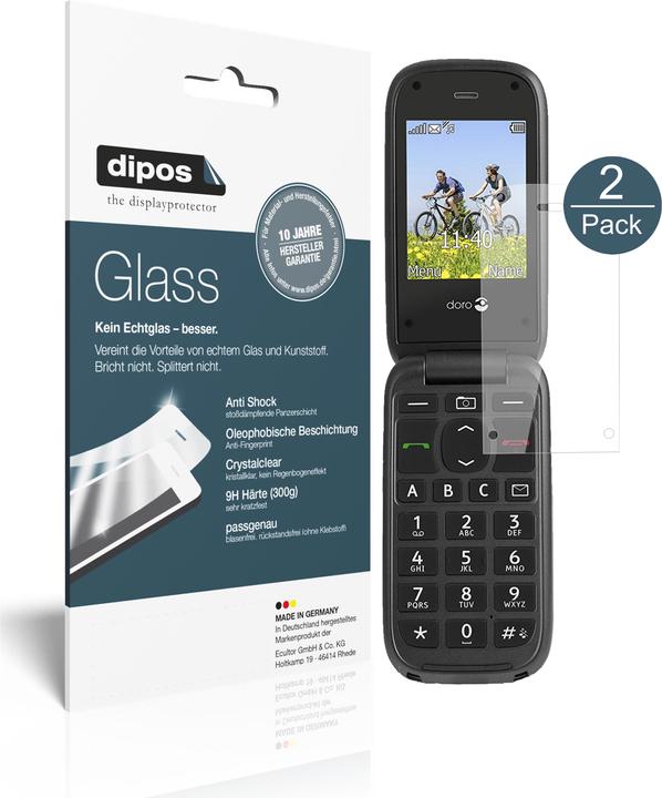 Produktbild Dipos Displayschutz Anti-Shock (2 Stück, Doro PhoneEasy 613)