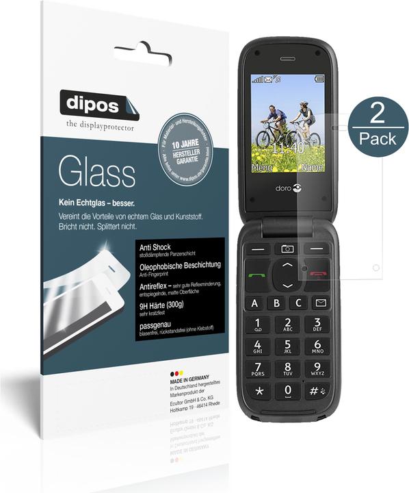 Immagine prodotto Dipos Pellicola Protettiva Anti-Shock (2 Pezzo/i, Doro PhoneEasy 613)