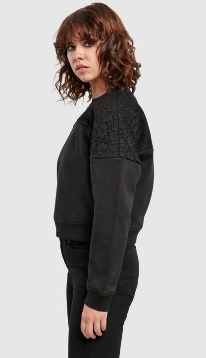 Immagine prodotto Urban Classics Girocollo corto da donna con inserto in pizzo sovradimensionato (L)