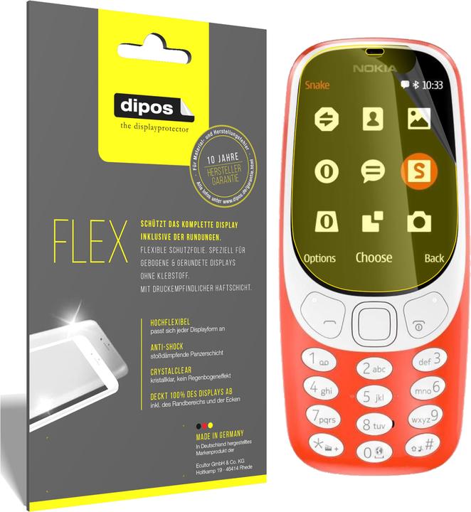 Actual product image Dipos Screen Protector Full-Cover 3D (3 Piece, Nokia 3310 3G, 3310 2G)