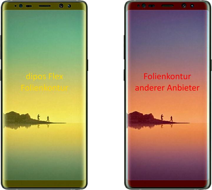 Produktbild Dipos Displayschutzfolie Full-Cover 3D (3 Stück, Samsung Galaxy Note 8)