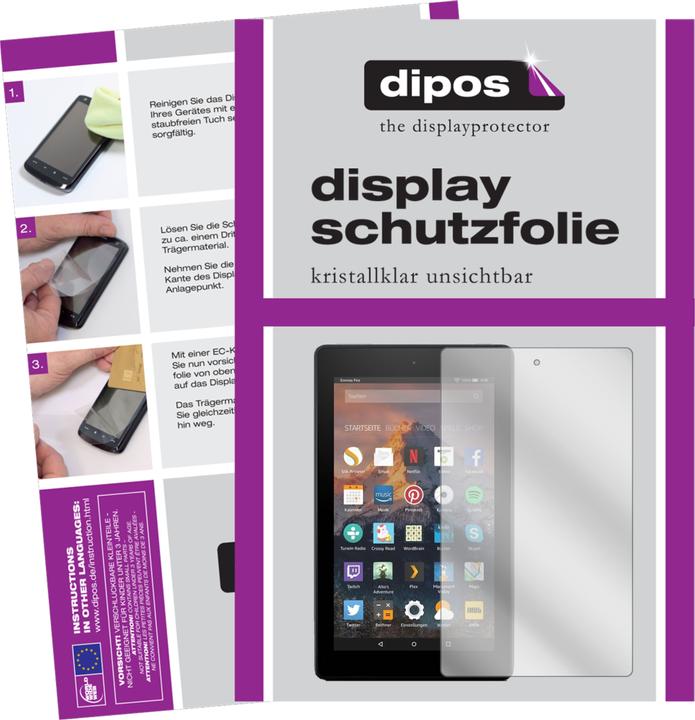 Produktbild Dipos Displayschutzfolie Crystalclear (2 Stück, Amazon Fire HD 8 (2017))