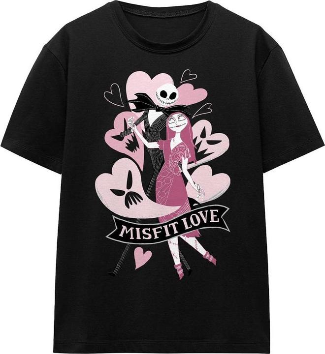 Produktbild The Nightmare Before Christmas Misfit Love TShirt Valentinstag (L)