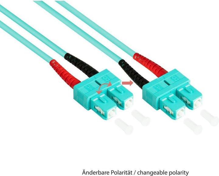 Image du produit Kabelmeister Câble patch Fibre optique duplex OM3 (multimode, 50/125) LC/SC, LSZH, pôles interchangeables, 20m (20 m)