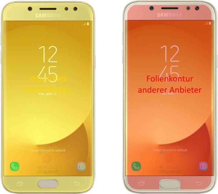 Produktbild Dipos Displayschutzfolie Full-Cover 3D (3 Stück, Samsung Galaxy J5 Pro (2017))