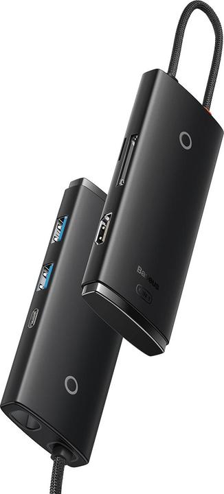 Produktbild Baseus LITE SERIES BS-OH020 HUB ADAPTER TYPE-C 6 PORT Black station (USB-C, 6 Ports)