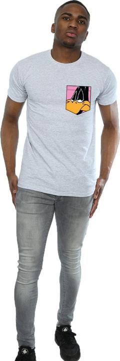 Produktbild Looney Tunes Daffy Duck Face Faux Pocket TShirt (M)