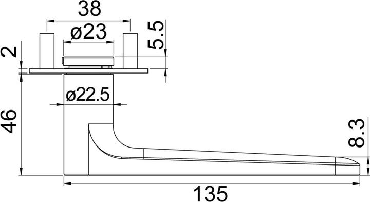 Produktbild Griffwerk Avus Piatta S (Türgriff)