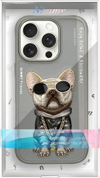 Produktbild Nimmy case iPhone 16 Pro Max 6.9" gray Glasses Cool Dog (Apple iPhone 16 Pro Max)