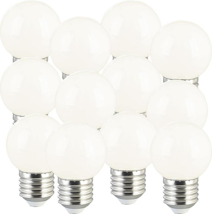 Image du produit Luminea Lot de 12 ampoules LED (E27, 1 W, 50 lm, 12 x, G)