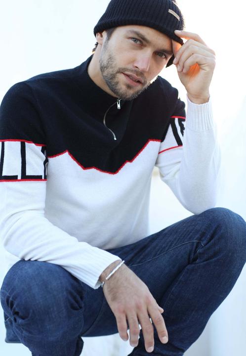 Immagine prodotto Bellemere Pullover Half-Zipped Cashmere Blend Sweater (L)