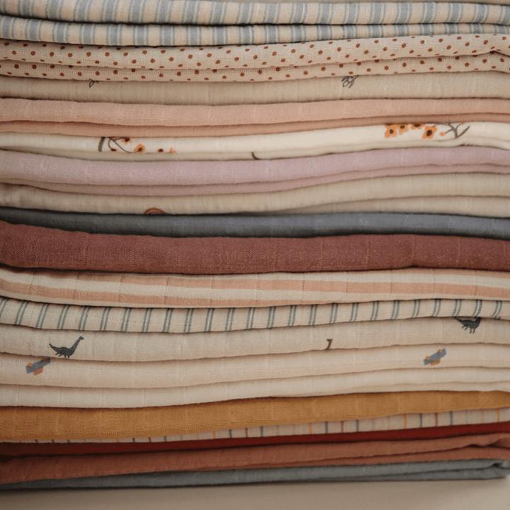 Image du produit Mushie Mousseline Swaddle Sage Stripe (120 cm, 120 cm)