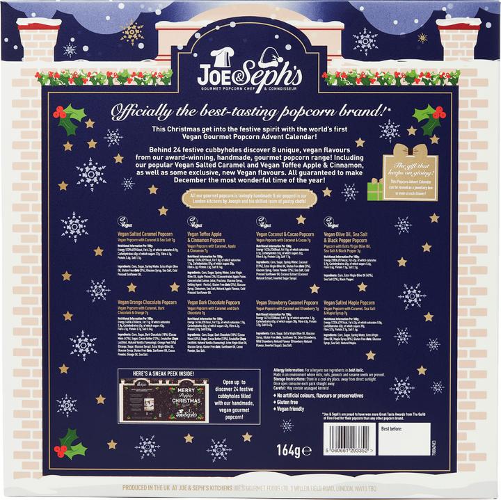 Produktbild Joe & Seph's Veganer Popcorn Adventskalender (164 g)