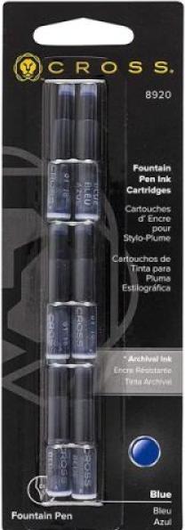 Actual product image Cross Ink cartridge blue 6pcs. (ink cartridges, Blue)