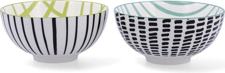 Produktbild Bidasoa Schalenset Zigzag Bunt aus Keramik 15 x 15 x 7,3 cm (2 Stücke) (2 x)