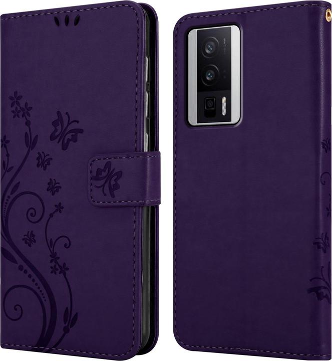 Produktbild Cadorabo Hülle für Xiaomi Poco F5 Pro mit Blumen Muster (Xiaomi Poco F5 Pro)