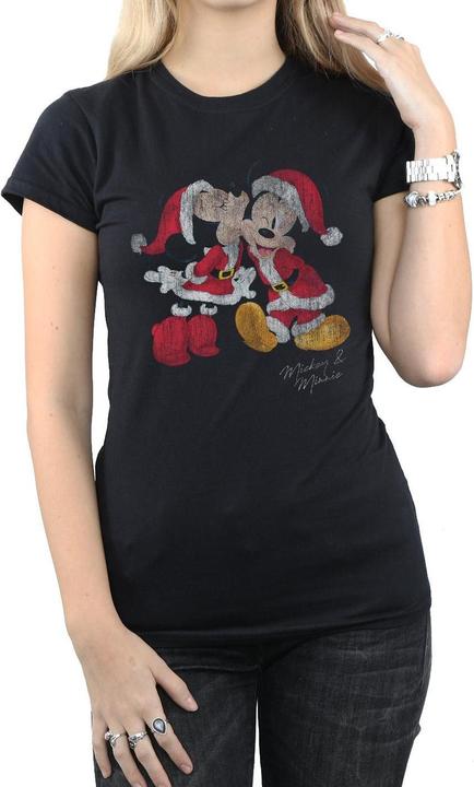 Image du produit Disney - T-shirt MICKEY AND MINNIE CHRISTMAS KISS - Femme (L)