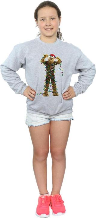 Actual product image Star Wars Girls Chewbacca Christmas Lights Sweatshirt (152, 158)