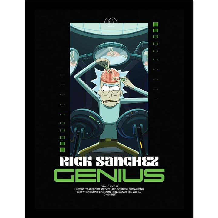 Immagine prodotto Rick And Morty Classrickal Rick Genius Poster Incorniciato (40 x 30 cm)