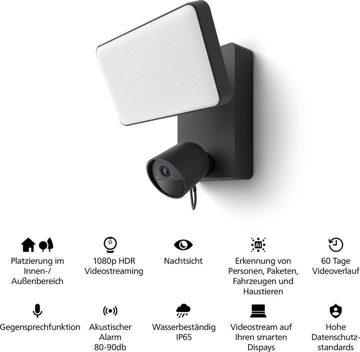 Produktbild Philips Hue Secure Flutlichtkamera (1920 x 1080 Pixels)