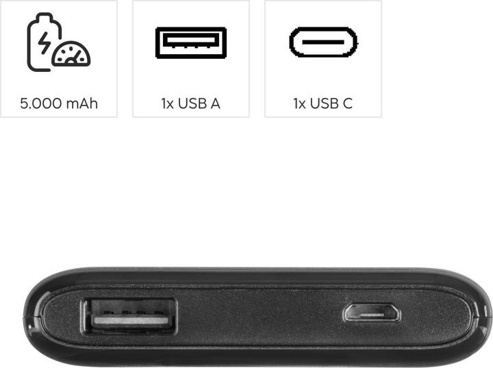 Actual product image Hama Power Pack Slim (5000 mAh, 5 W, 18.50 Wh)