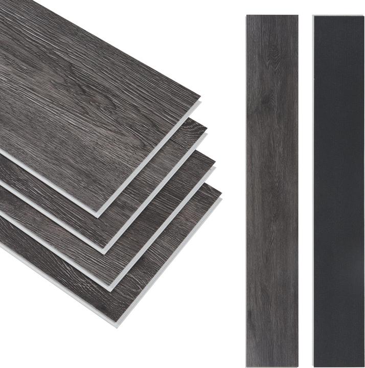 Immagine prodotto neu.holz SPC Klickboden Okapirg 120 Dekordielen 26,352 m² Midnight Oak () (Pavimento vinile, 26.35 m²)